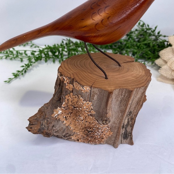 Vintage 1987 Randy Whaley Signed Hand Carved Cardinal Folk Art Driftwood Bird - Picture 5 of 11